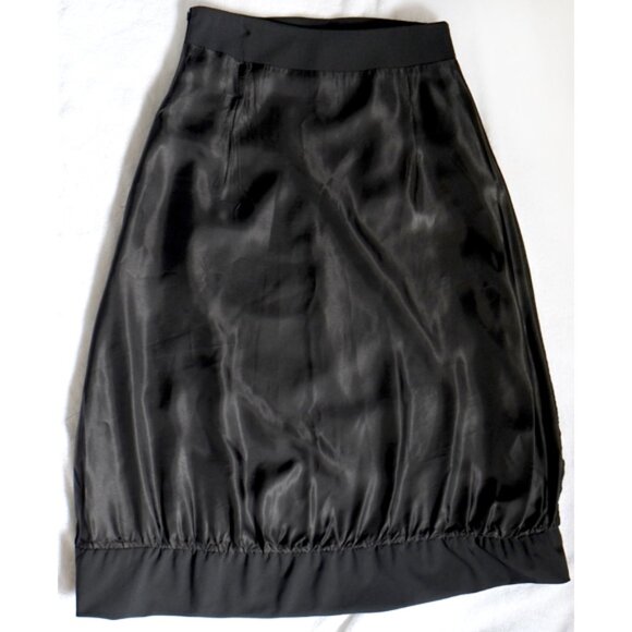 Sarah Pacini calf-length architectural wool skirt - Picture 7 of 8